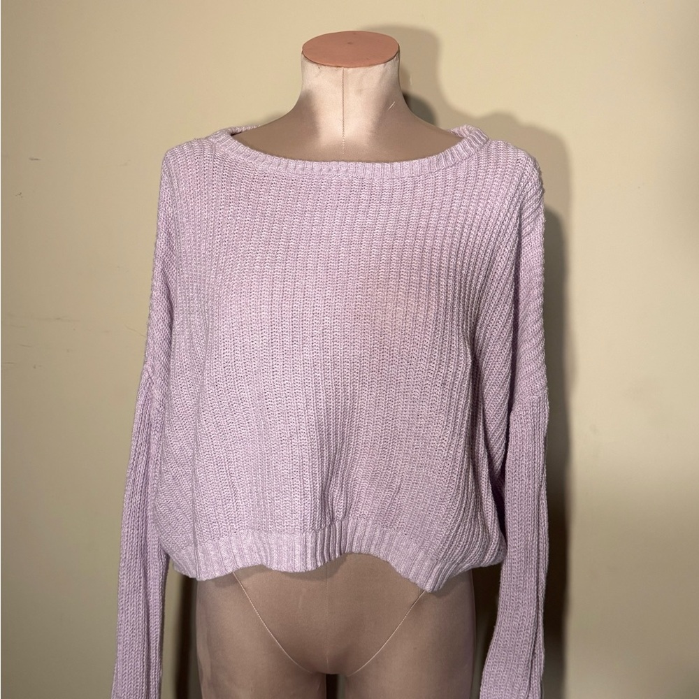 Garage Light Purple Women's Crew Neck Sweater